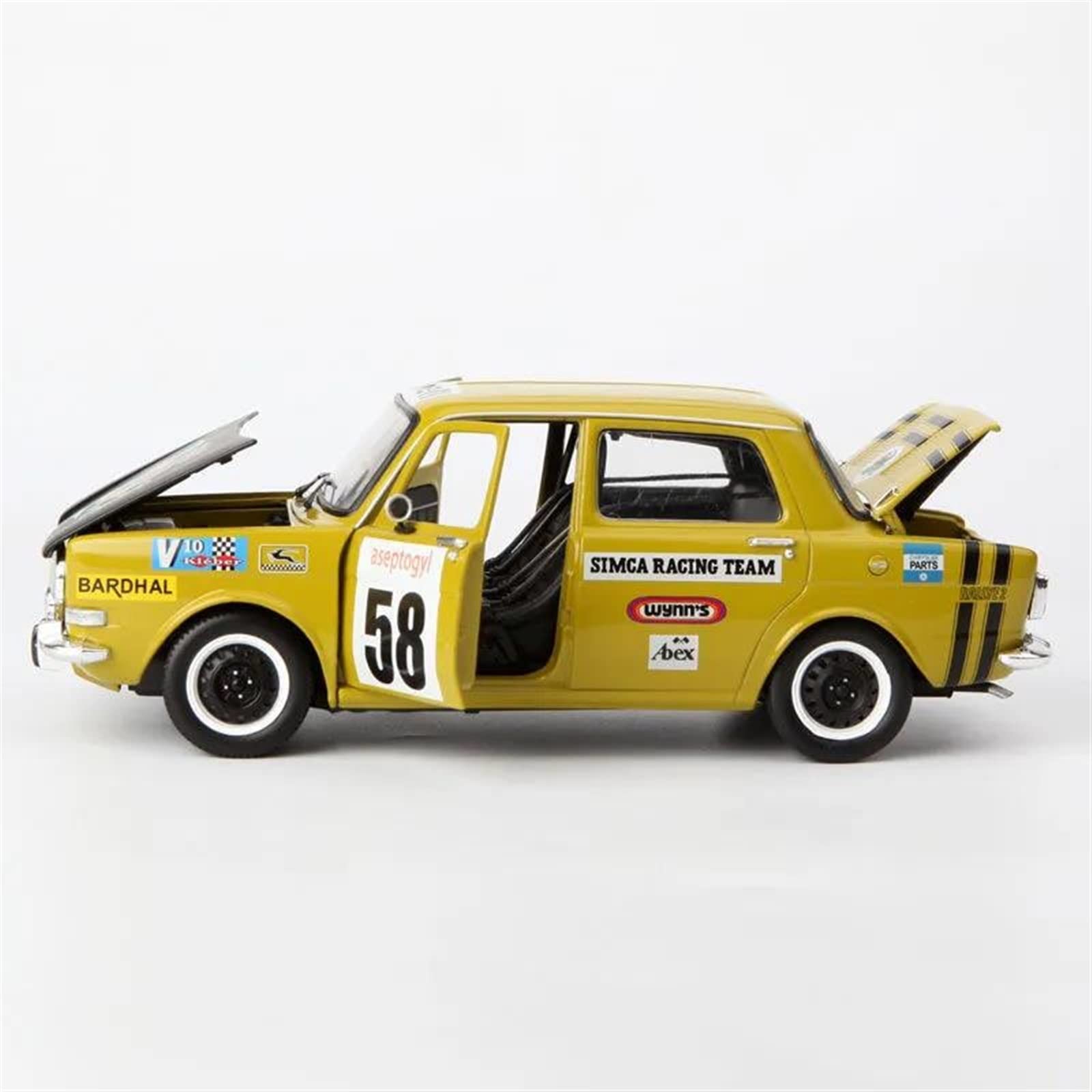 1 18 Simca 1000 Rallye 2 SRT N°58 金属合金ダイキャスト